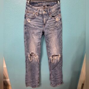 American Eagle Outfitters Blue Straight Leg Jeans